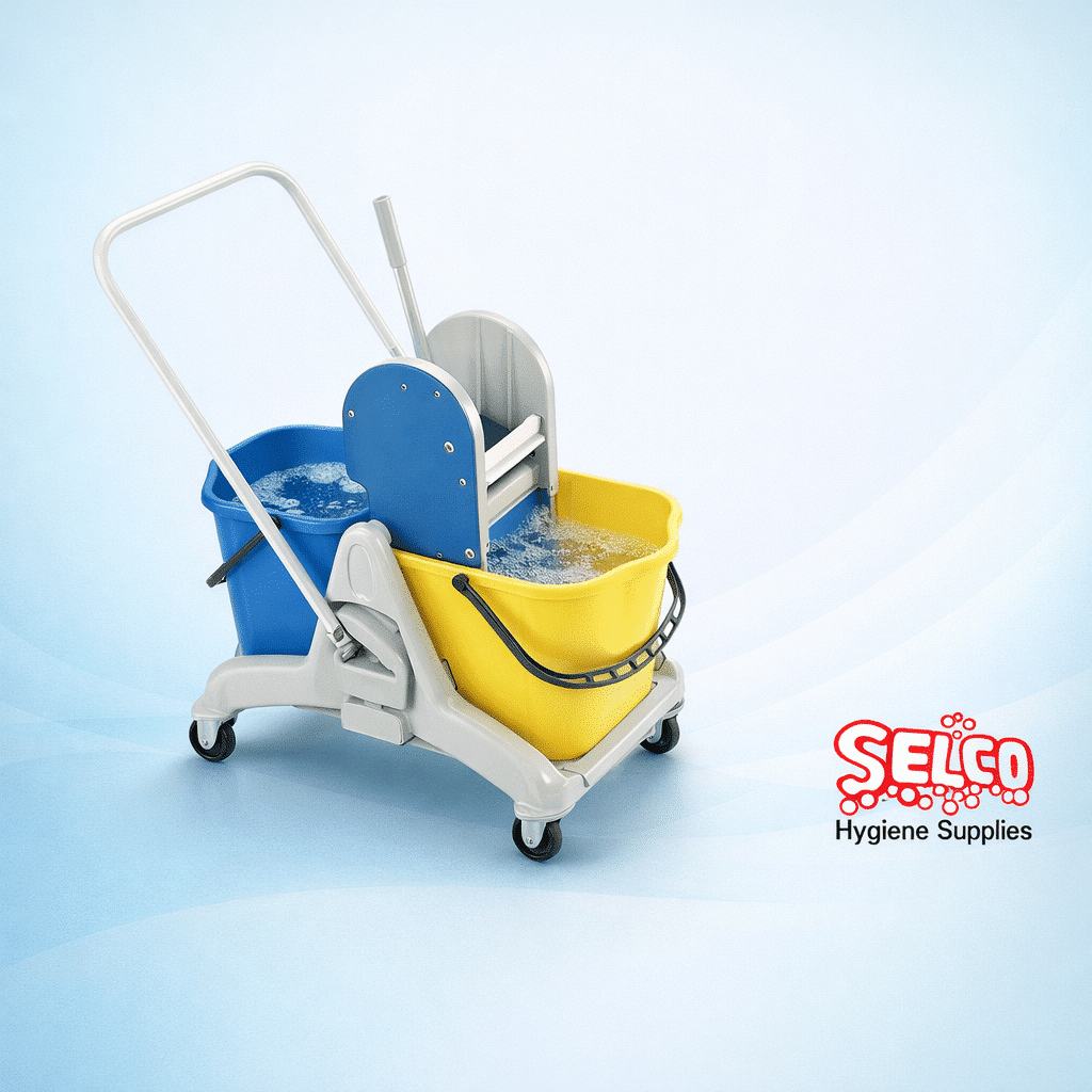 Double Bucket Mopping Trolley - 25ltr - 75mm - 95cm - 72cm