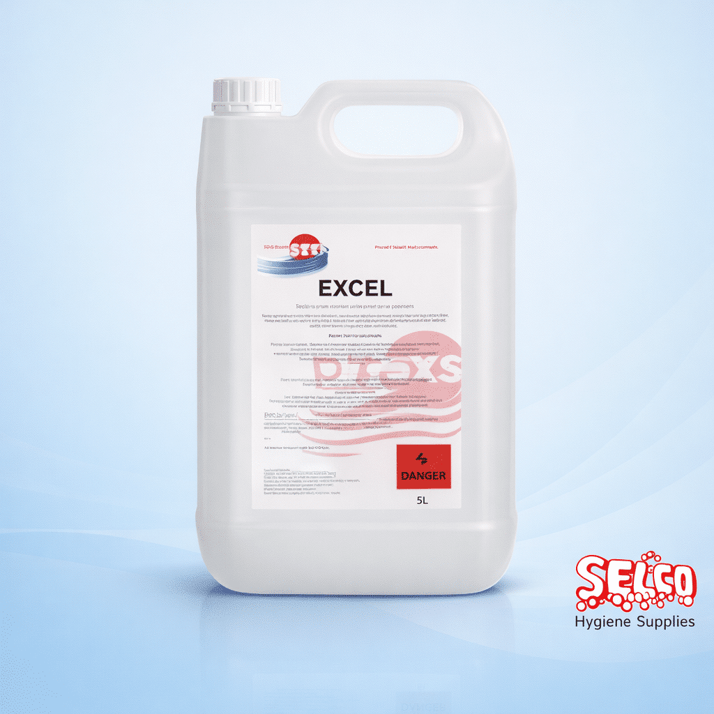 Floor polish high gloss shine Excel All Floors - clear - red
