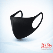 Fashion Face Mask- Washable Black 2pk - Commercial Supply