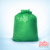 Alternative view of 45 & 90 Litre Pedal Bin Bags 38x42 - Black & Green Eco - 100 per case