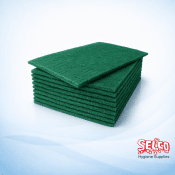 Hand Scouring Pads 9x6 Pot Wash Pads - Green - Commercial Supply
