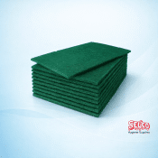 Green Hand Scourer Pads 10pk - Green Back Scourer - 230mm - 9 x 6