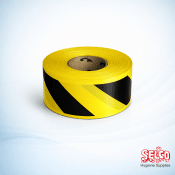 Hazard Yellow Black Floor Tape - 4 Roll pk - 4 Rolls - 50mm