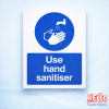 Health and Safety Sign Use hand sanitiser Vinyl -On Sale - Blue