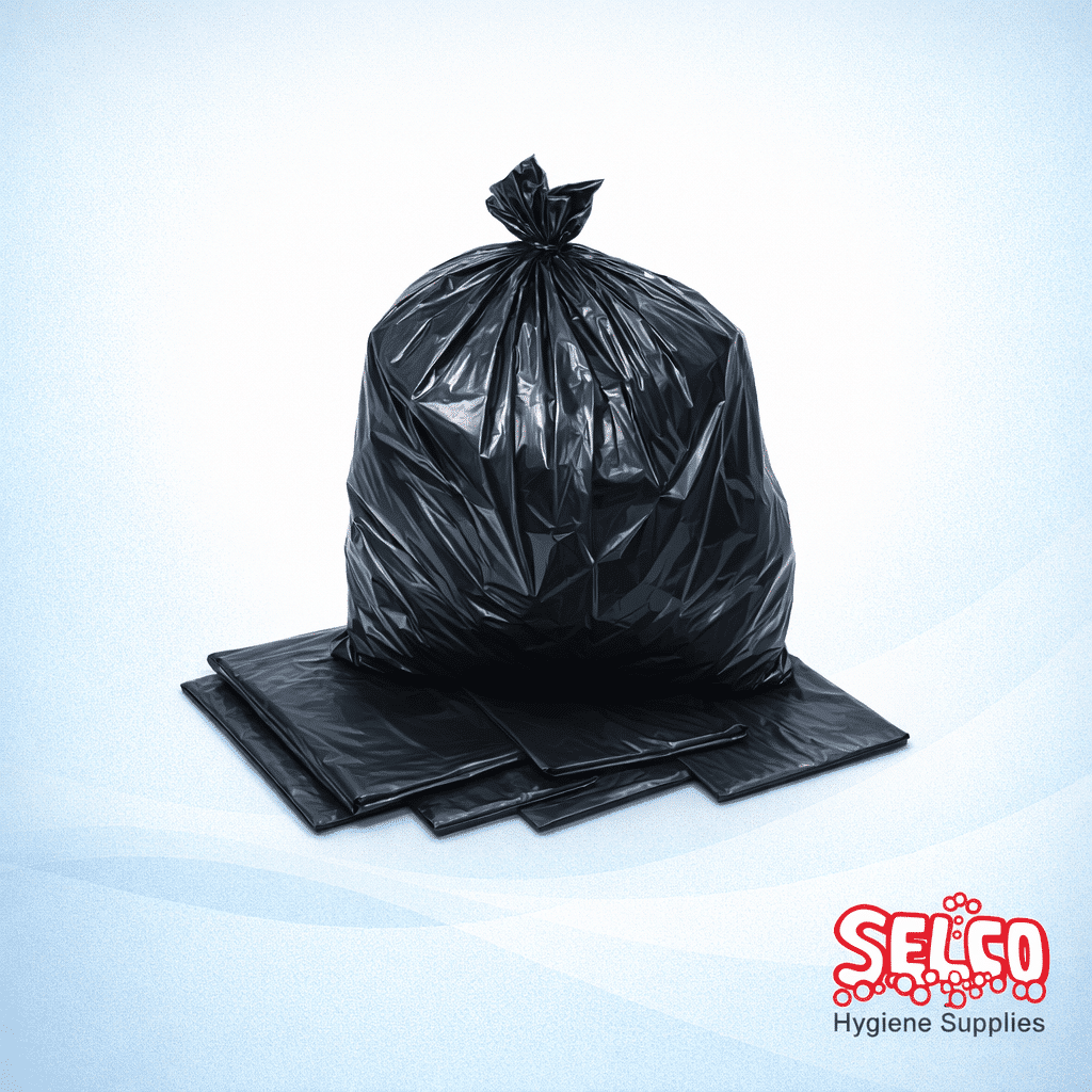 Black Refuse Bin Bags Strong 200 - 18kg - 200 per case - packed 200 per case - Image 2