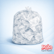 Swing Bin Liner Clear/White 500Pk - 25x30 - 500 Per case