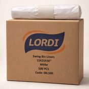 Alternative view of Heavy Duty White Swing Bin Liner 25 x 30 Bin bags 500 Case