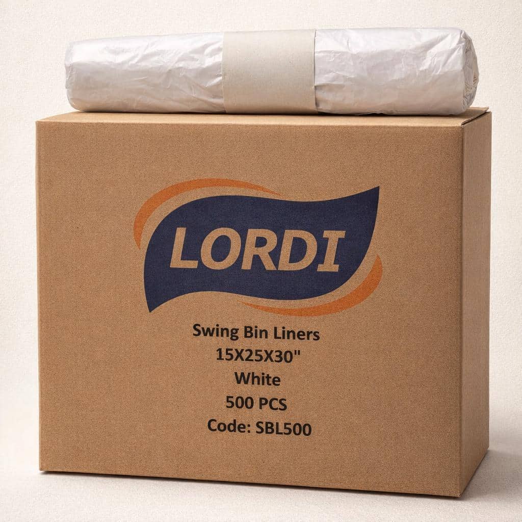 Swing Bin Liner Clear/White 500Pk - 25x30 - 500 Per case - Image 2