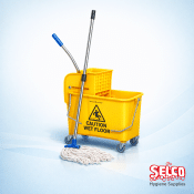 King Speedy Flat Mop Bucket Wringer System - Selco Hygiene