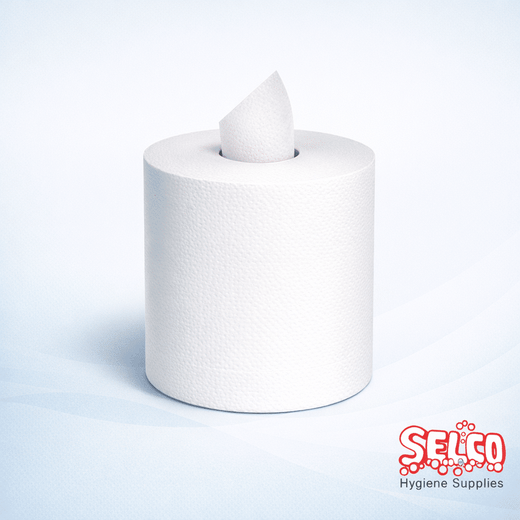 Kitchen Wiper Roll 2Ply Embossed White 6Pk- Selco - 580 sheets