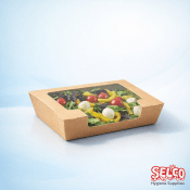 Kraft-Food-Tray-Salad - 750ml - 45mm - 1100Ml - 120 x 120 - 190 x 140