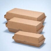 Alternative view of Brown Kraft Corrugated Snack Box Large - Takeaway Supply