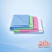 Large Microfibre Cleaning Cloths 10pk - 10 Pack - Red - Blue