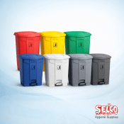Large Waste Bin Colour Grey 45-87 Litre & FREE BAGS - 45 litre