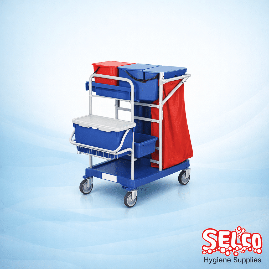 Flat mopping Janitorial cart Maxi - 12L - Red - blue
