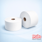 Micro Mini Twin Toilet Roll - 24 Pack Pure White Tissue 2ply Rolls