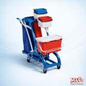 Midi Flat Mop Trolley - 9ltr - 20 Litre - Red - blue