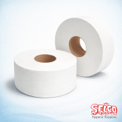 Midi jumbo toilet rolls 6 per case - 6 rolls - Commercial Washroom Supply