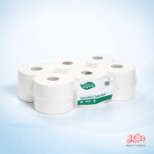 Mini jumbo toilet paper roll 2ply 12pk - 12 Pack - 12 rolls
