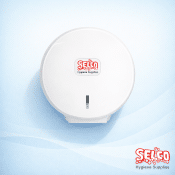 Mini Jumbo Toilet Roll Dispenser x 2 & 12 Toilet Rolls Deal