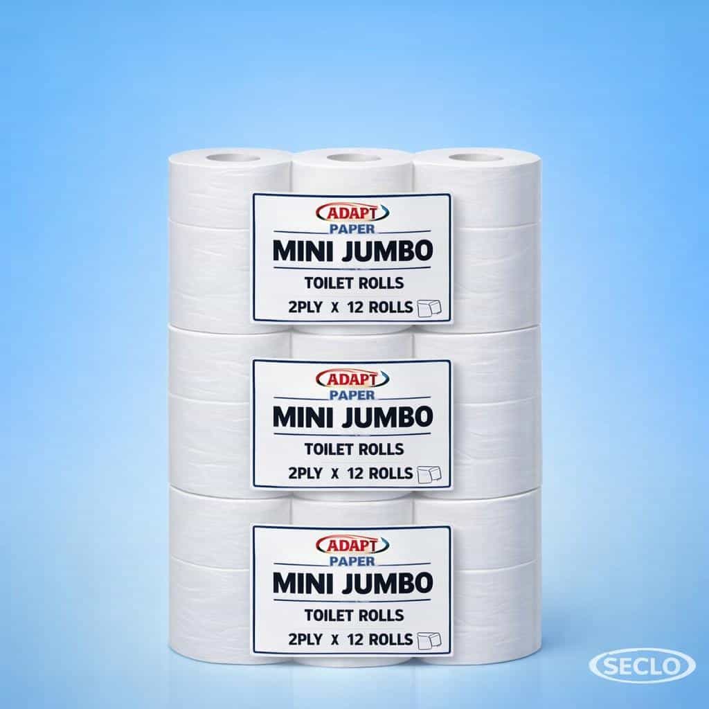 Mini Jumbo Toilet Roll-72 Rolls Only - 6 Case Deal - Selco Cleaning Products - Image 3