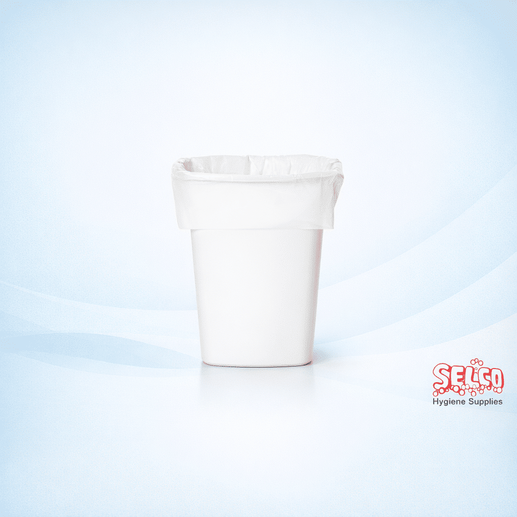 Office Bin Bag Liners-Waste Bin Bags - 25 x 20 - white