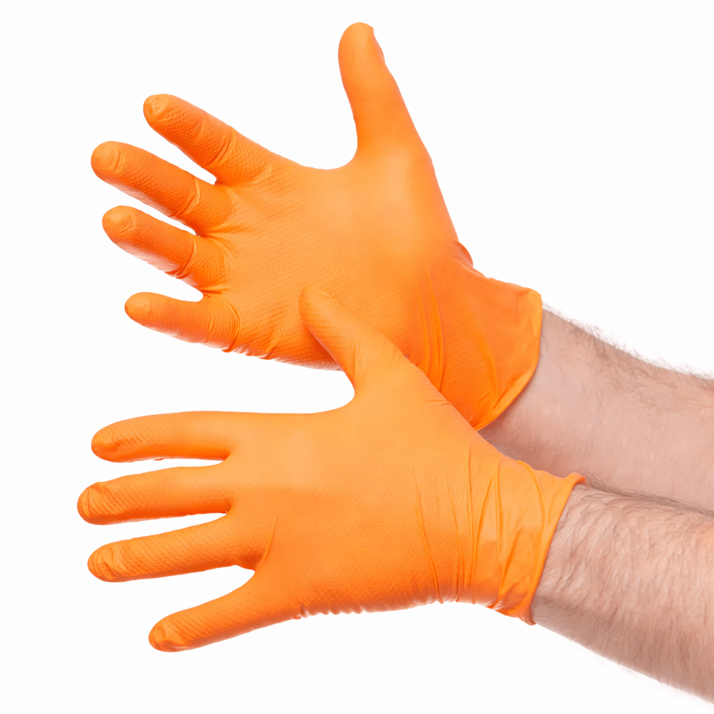 Orange Gripster Skins Nitrile Gloves Per Pack - Black - Image 2