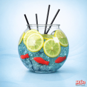 Cocktail Fish Bowl Plastic - 3lt - 165mm - 185mm - 3litres