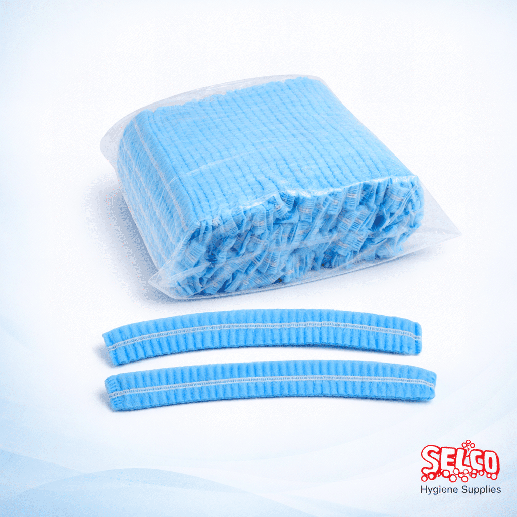 Mob Caps Blue-ppe workwear healthcare - 100 Per Case - white - Image 2