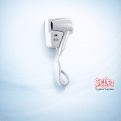 Premium Drawer Mounted Hair Dryer (White) - 2m - Washroom Essential