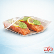 Self Seal Steam Cooking Bags Clear-Brown - 275mm - 200mm - natural