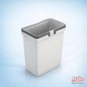 Alternative view of Office Bin Small Metal - Office - Classroom Bin - Waste Management Supply