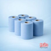 Alternative view of Embossed Centre Feed Rolls 2 ply blue Kitchen Roll - 6 Rolls