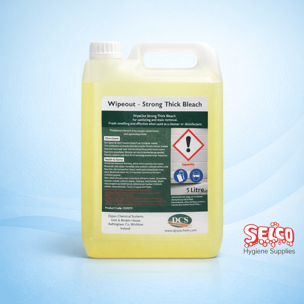 Strong thick bleach wipeout disinfectant sanitizer 4 x 5 Litre