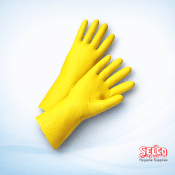 Rubber Gloves 2 pack Yellow - 2 pair - Commercial Supply