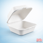 Food To Go Food Box Sugarcane Compostable - 5 x 2.5 - 400 per case