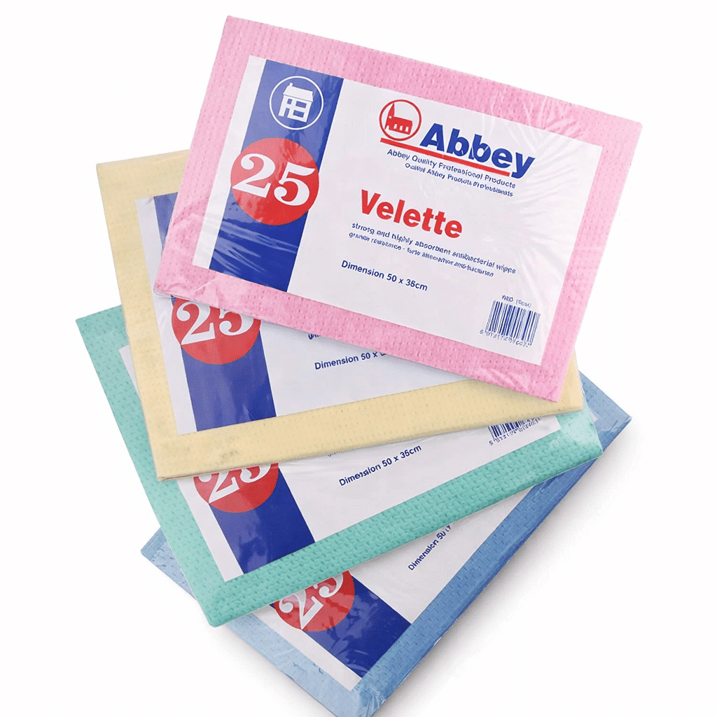 Valette Multi Purpose Cleaning Cloths 25pk - Red - Blue - Green - Image 2