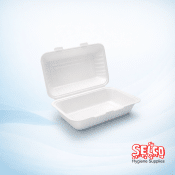 Food To Go Compostable Box Sugarcane Large Vegware - 6 x 3