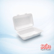 Food To Go Compostable Box Sugarcane Large Vegware - 6 x 3