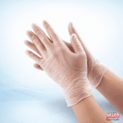 Vinyl Disposable Strong Healthcare Gloves 200 pack - clear