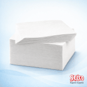 White 2 Ply 40 x 40 Serviettes - 40 cm - 2000 per case - Packed 2000 per case
