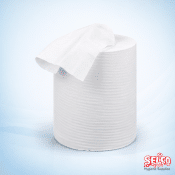 White Centre Feed Rolls 2ply 150m - 6 Rolls - 2 Ply