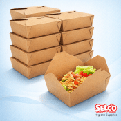 Alternative view of Leaf kraft food to go box-Leakproof container 750ml - 3 pack