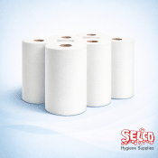 Industrial Wipe Roll 2ply White 26cm x 2 Rolls Pack - 24cm