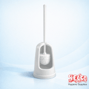 Plastic Toilet Brush Set White (Enclosed) - Washroom Essential