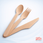 Wooden Compostable Cutlery Selco- Knife,Fork, Spoon