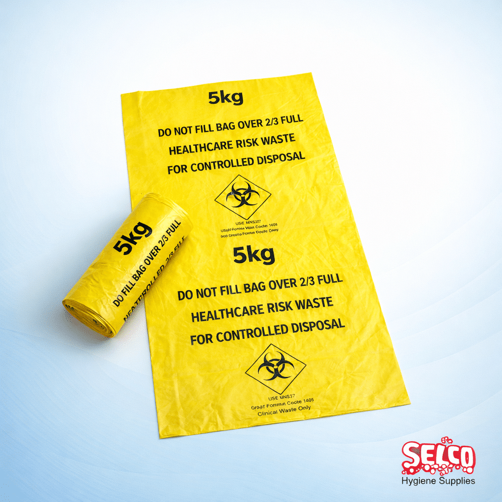 Clinical Waste Bag-Bio Hazard-Contamination Waste Bags 200 Pack
